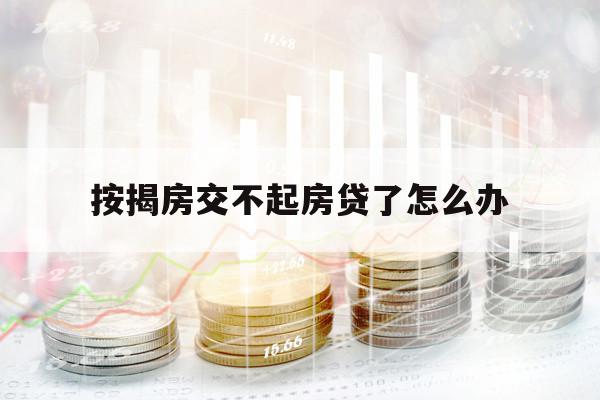 按揭房交不起房貸了怎么辦