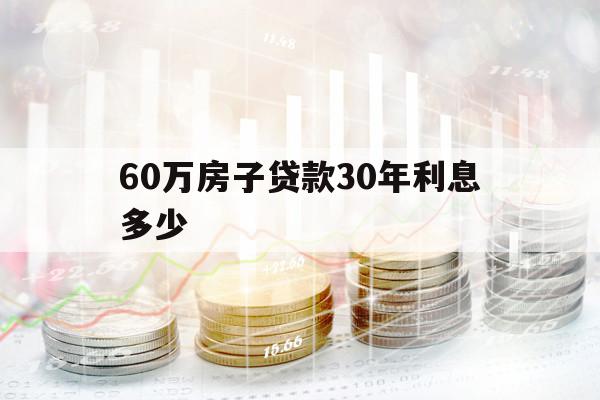 60萬房子貸款30年利息多少