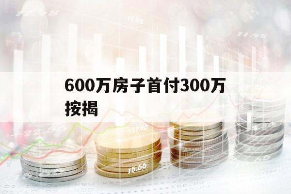 600萬房子首付300萬按揭