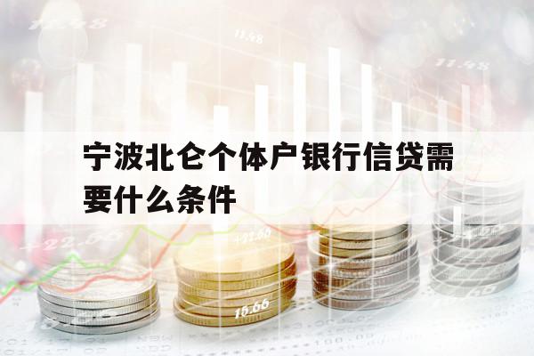 寧波北侖個(gè)體戶銀行信貸需要什么條件