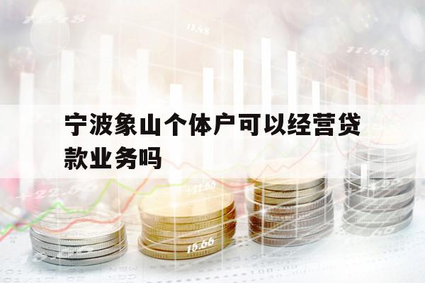 寧波象山個體戶可以經(jīng)營貸款業(yè)務(wù)嗎