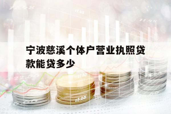 寧波慈溪個(gè)體戶營(yíng)業(yè)執(zhí)照貸款能貸多少