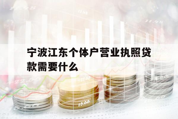 寧波江東個(gè)體戶營業(yè)執(zhí)照貸款需要什么