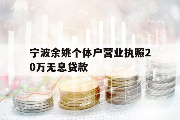 寧波余姚個體戶營業(yè)執(zhí)照20萬無息貸款