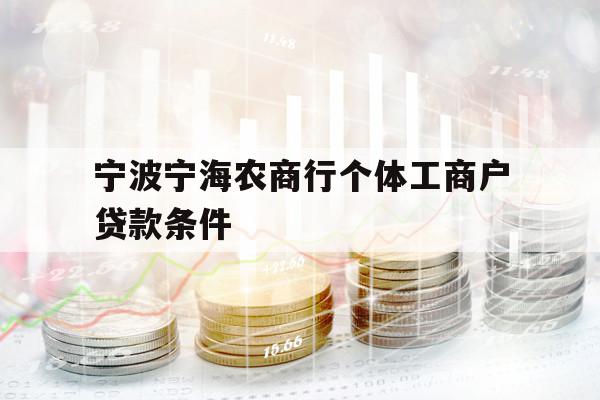 寧波寧海農(nóng)商行個(gè)體工商戶貸款條件