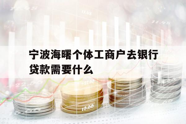 寧波海曙個體工商戶去銀行貸款需要什么
