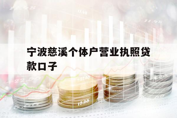 寧波慈溪個(gè)體戶營(yíng)業(yè)執(zhí)照貸款口子