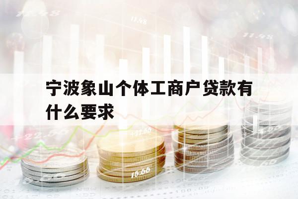 寧波象山個(gè)體工商戶貸款有什么要求