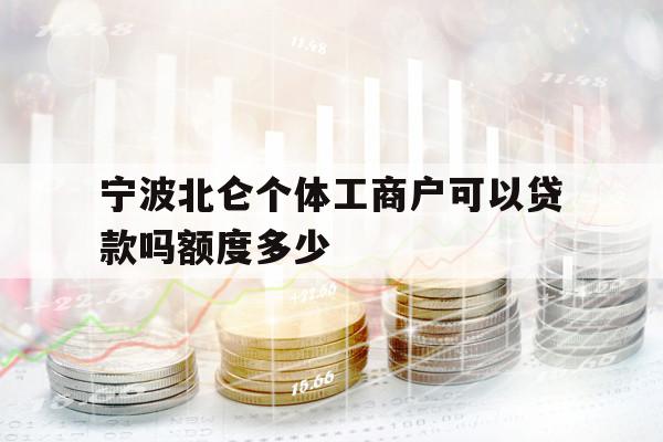 寧波北侖個體工商戶可以貸款嗎額度多少