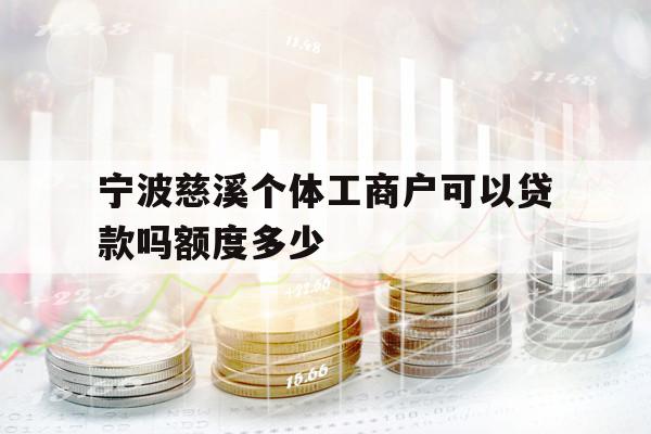 寧波慈溪個(gè)體工商戶(hù)可以貸款嗎額度多少