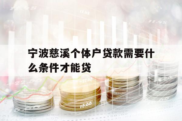 寧波慈溪個體戶貸款需要什么條件才能貸