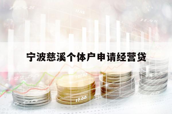 寧波慈溪個(gè)體戶申請(qǐng)經(jīng)營貸
