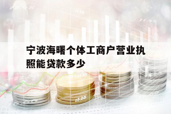 寧波海曙個(gè)體工商戶營業(yè)執(zhí)照能貸款多少