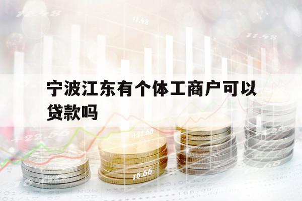 寧波江東有個(gè)體工商戶可以貸款嗎