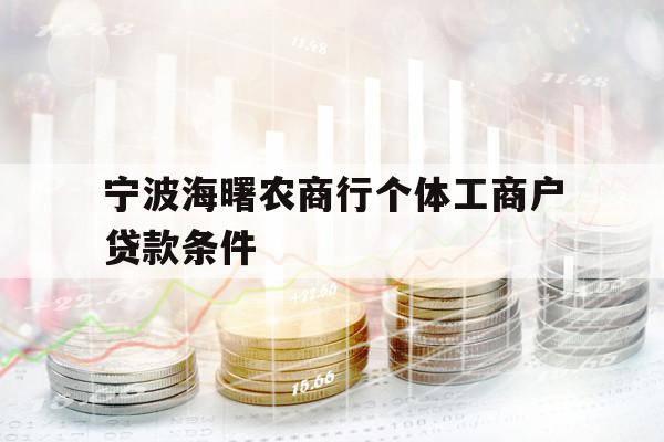 寧波海曙農(nóng)商行個體工商戶貸款條件