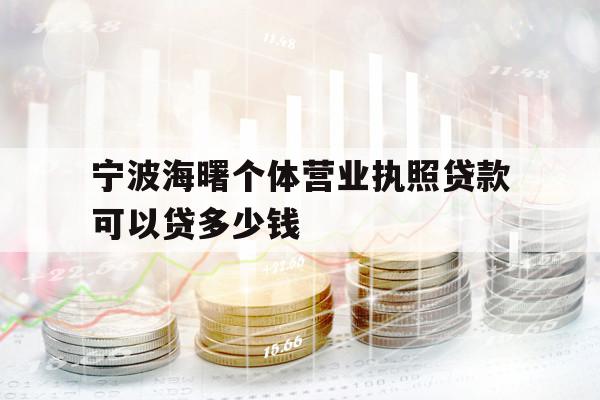 寧波海曙個體營業(yè)執(zhí)照貸款可以貸多少錢