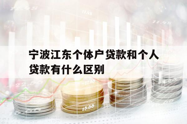 寧波江東個體戶貸款和個人貸款有什么區(qū)別