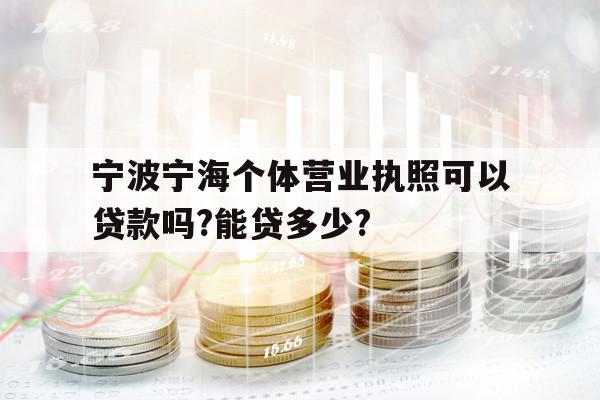 寧波寧海個(gè)體營業(yè)執(zhí)照可以貸款嗎?能貸多少?