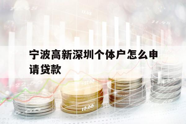 寧波高新深圳個(gè)體戶(hù)怎么申請(qǐng)貸款