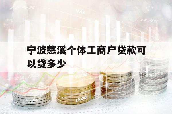 寧波慈溪個體工商戶貸款可以貸多少