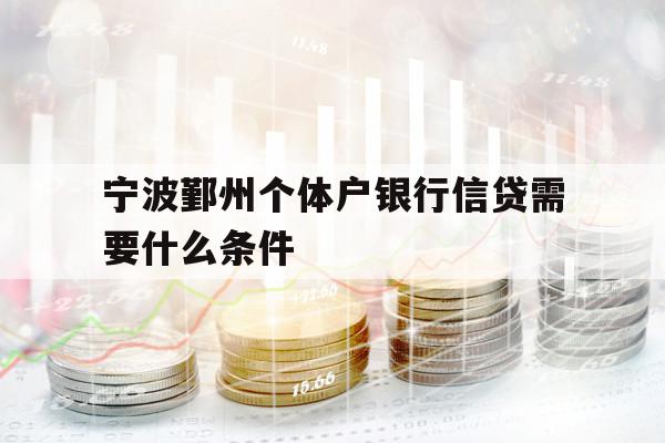 寧波鄞州個(gè)體戶銀行信貸需要什么條件
