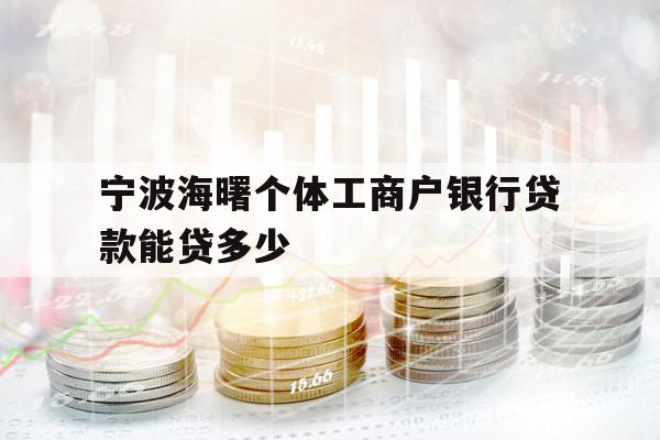 寧波海曙個(gè)體工商戶銀行貸款能貸多少