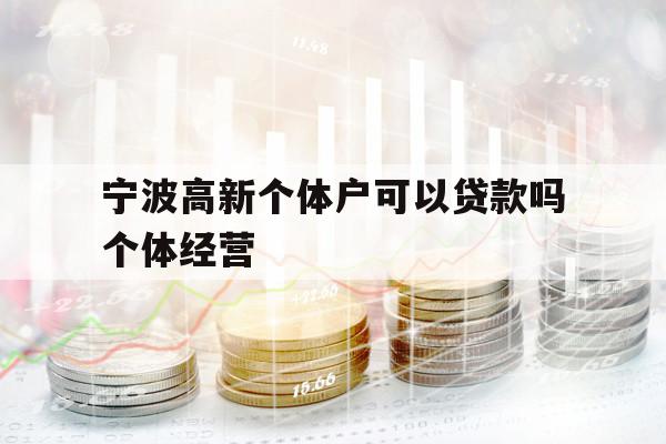 寧波高新個(gè)體戶可以貸款嗎個(gè)體經(jīng)營(yíng)