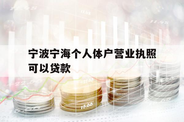 寧波寧海個人體戶營業(yè)執(zhí)照可以貸款