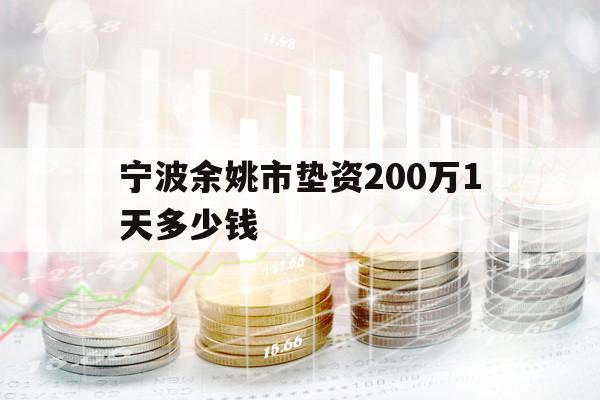寧波余姚市墊資200萬1天多少錢