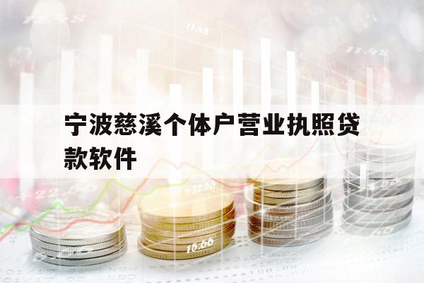 寧波慈溪個體戶營業(yè)執(zhí)照貸款軟件