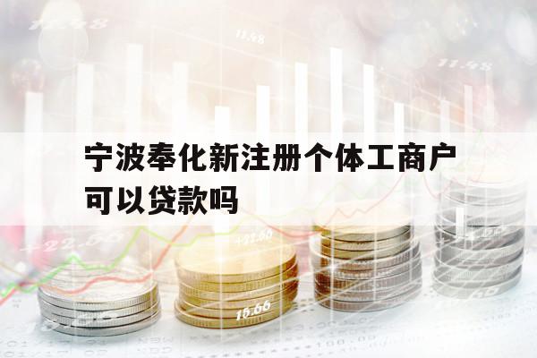 寧波奉化新注冊個體工商戶可以貸款嗎