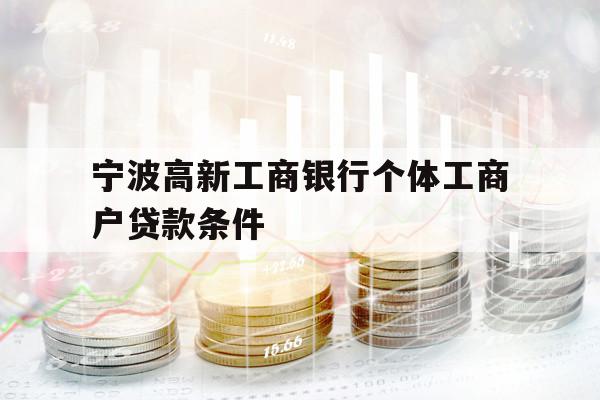 寧波高新工商銀行個(gè)體工商戶貸款條件