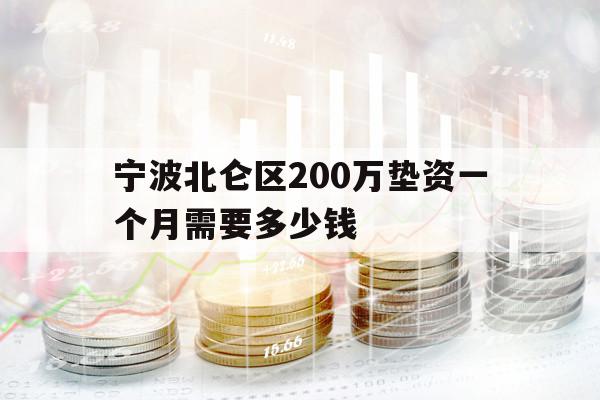 寧波北侖區(qū)200萬墊資一個(gè)月需要多少錢