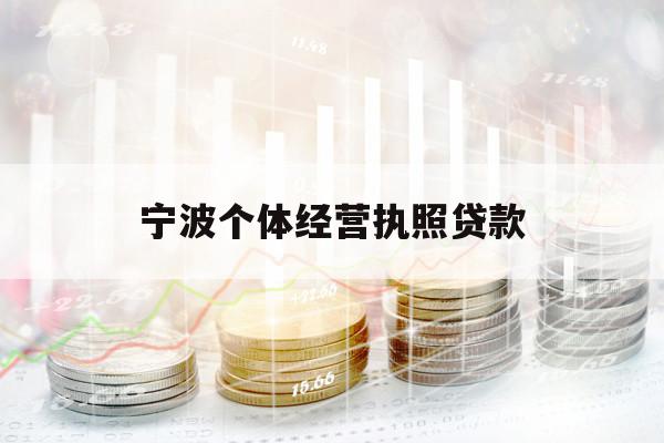 寧波個體經營執(zhí)照貸款