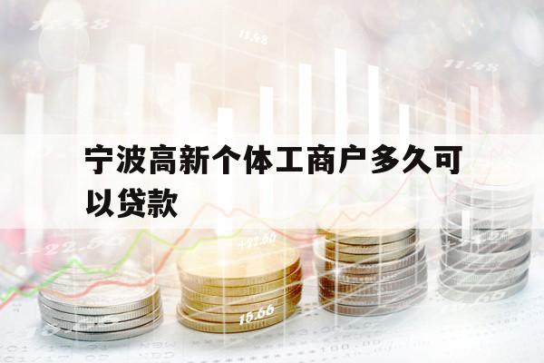 寧波高新個(gè)體工商戶(hù)多久可以貸款