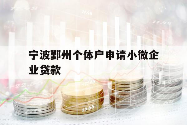 寧波鄞州個體戶申請小微企業(yè)貸款